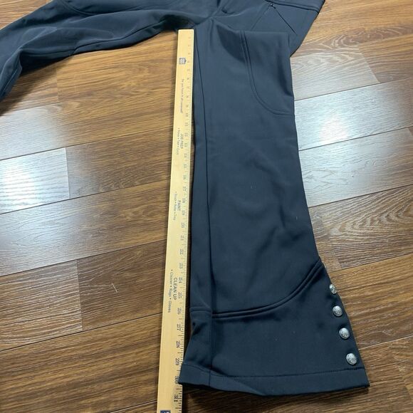 Athleta Flare Pants Women’s Size 4 Black Low Rise Zipper Pockets - Picture 4 of 7